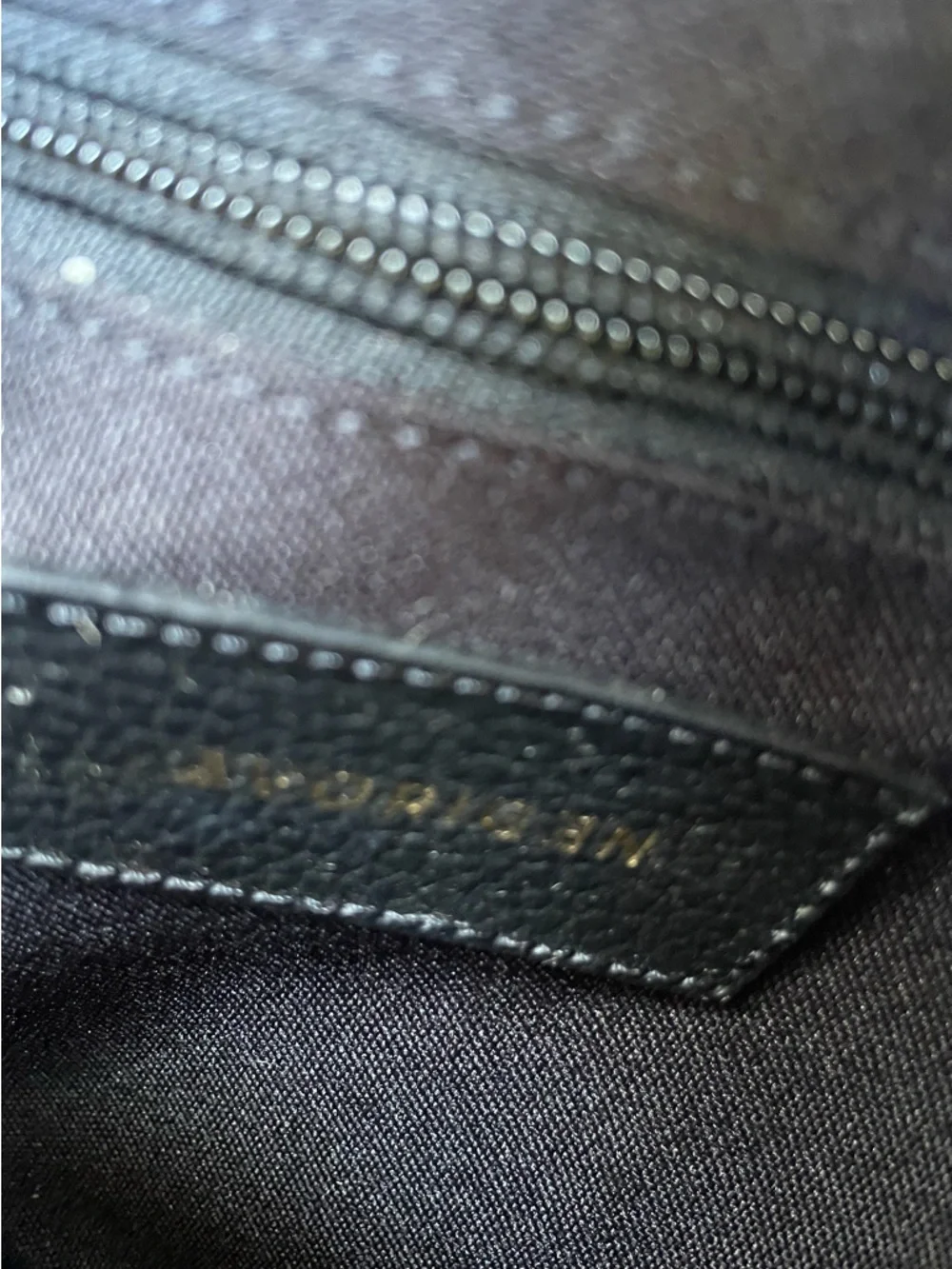 Black Leather Crossbody with Gold Chain and Tassel Accent by Avorigen (CdlG)